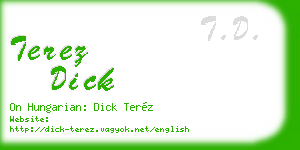 terez dick business card